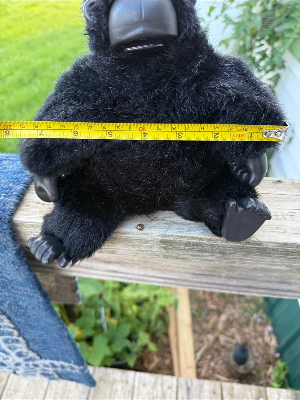 Black Plush Gorilla Stuffed Animal with Red Cap - Kids Toy 1990 vintage singing
